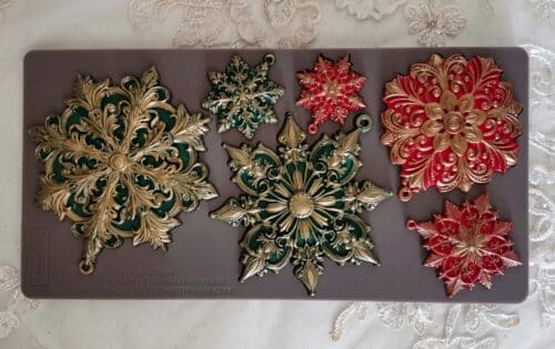 Frosted Snowflake Wonders - Moule silicone Redesign with Prima - 12,70 x 25,40 cm – Image 2