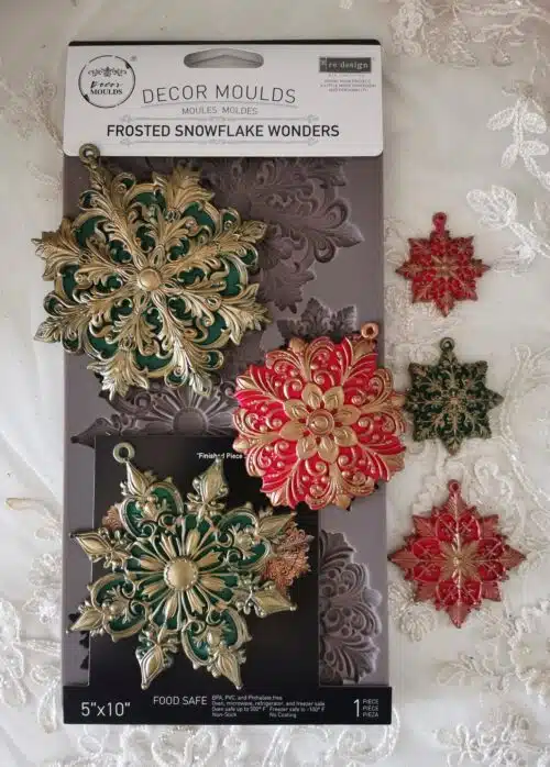 Frosted Snowflake Wonders - Moule silicone Redesign with Prima - 12,70 x 25,40 cm – Image 3