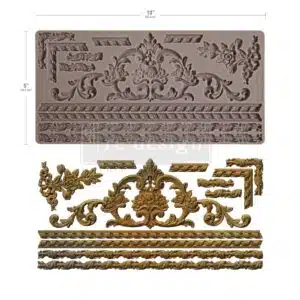 Regal Flourish - Moule silicone Redesign with Prima - 12,70 x 25,40 cm