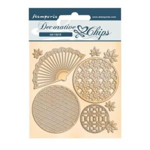 SCB92 Décorations chips 14x14 Sir Vagabond In Japan éventails et cercles