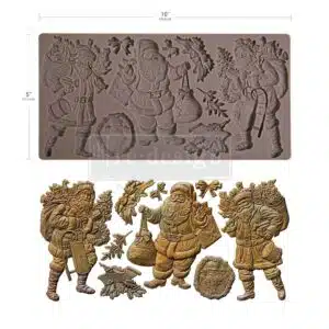 Santa's Holiday Cheer - Moule silicone Redesign with Prima - 12,70 x 25,40 cm