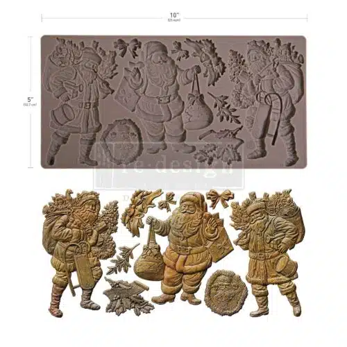 Santa's Holiday Cheer - Moule silicone Redesign with Prima - 12,70 x 25,40 cm