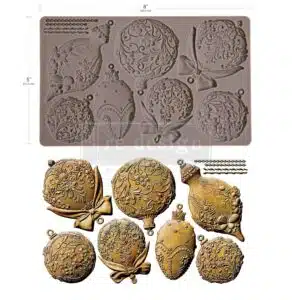 Shimmering Holiday Ornaments - Moule silicone Redesign with Prima  - 12,70 x 20,32 cm