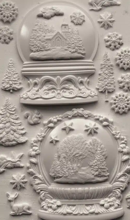 Snow Globes Moule silicone IOD - 15,24 x 25,40 cm – Image 2