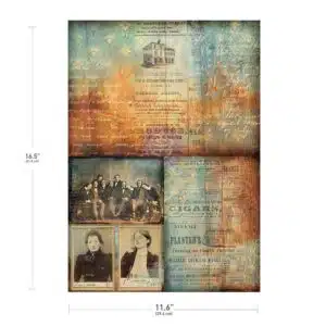 Chestnut Street – Papier Découpage Fibre A3 Finnabair with Prima