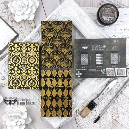 Decadent Walls - Set de Pochoirs Finnabair With Prima 15×23cm - Edition Limitée – Image 5