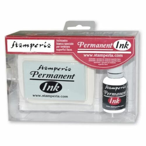 Kit encre permanente blanche Stamperia