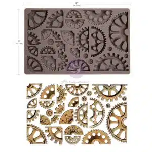 Halves and Quarters - Moule silicone Finnabair with Prima - 12,70x20,32cm
