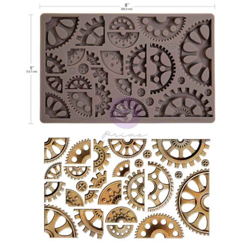 Halves and Quarters - Moule silicone Finnabair with Prima - 12,70x20,32cm