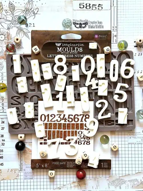 Letterpress Numbers - Moule silicone Finnabair with Prima - 12,70x20,32 – Image 4