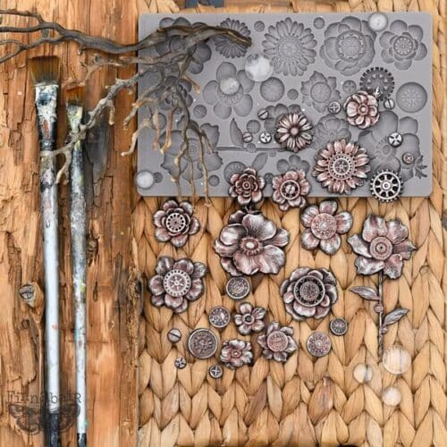 Rusty Flowers - Moule silicone Finnabair with Prima - 12,70x20,32cm – Image 2