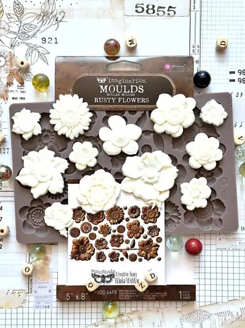 Rusty Flowers - Moule silicone Finnabair with Prima - 12,70x20,32cm – Image 5