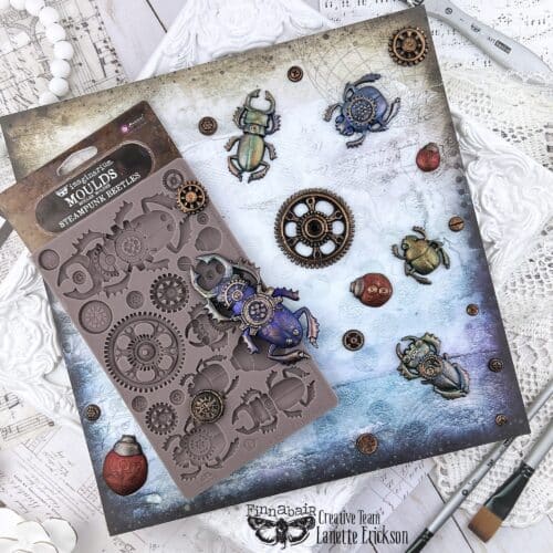 Steampunk Beetles - Moule silicone Finnabair with Prima - 12,70x20,32 – Image 4