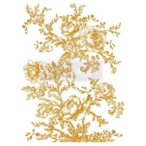 Eglantine Elegance – Gold Foil Transfert *By Kaćha Furniture*