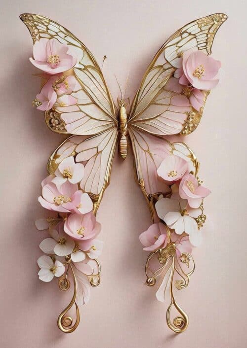 Pink Butterfly MINT by Michelle - Papier Découpage