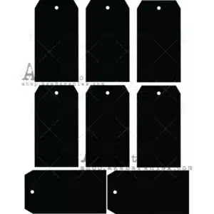 Etiquettes/Tags en carton épais (lot de 8) - 10x5cm - ID-254