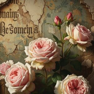 Gritty Roses MINT by Michelle - Papier Découpage