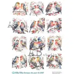 ID-1025 - Papier de riz A4 Milky Valley