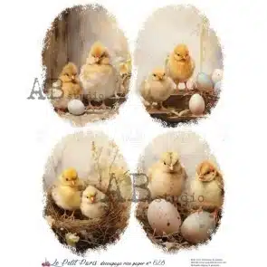 ID-628 - Papier de riz A4 Petit Paris