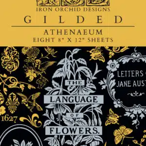 Athenaeum - Gold & Silver Foil Transfert IOD - 20,32 x 30,48 cm